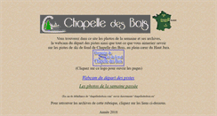 Desktop Screenshot of chapelledesbois.eu